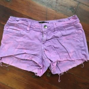 Pink cut off shorts