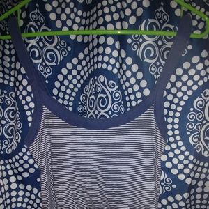 Old Navy Blue and White Striped Tank