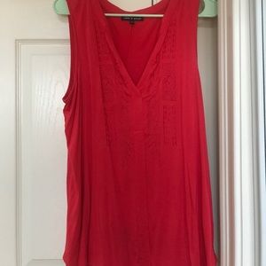 Cable &a Gauge Dark Coral Tank Top