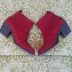 Red booties from Forever21