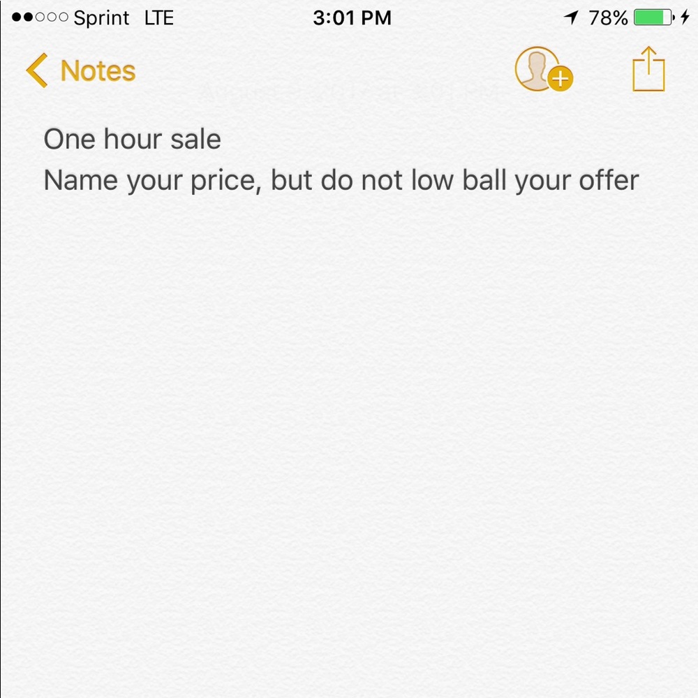 Name your price, no low ball offers