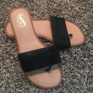 Seychelles Calf Hair sandals (Weekenders)