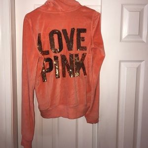 Victorias Secret Pink zipper sweat shirt