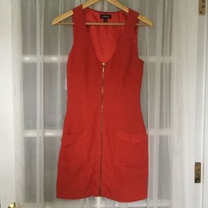 Bebe coral sleeveless mini dress