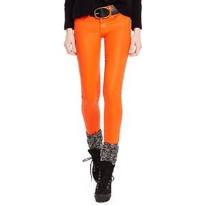 Ralph Lauren Bright Orange Coated Skinny Jeans