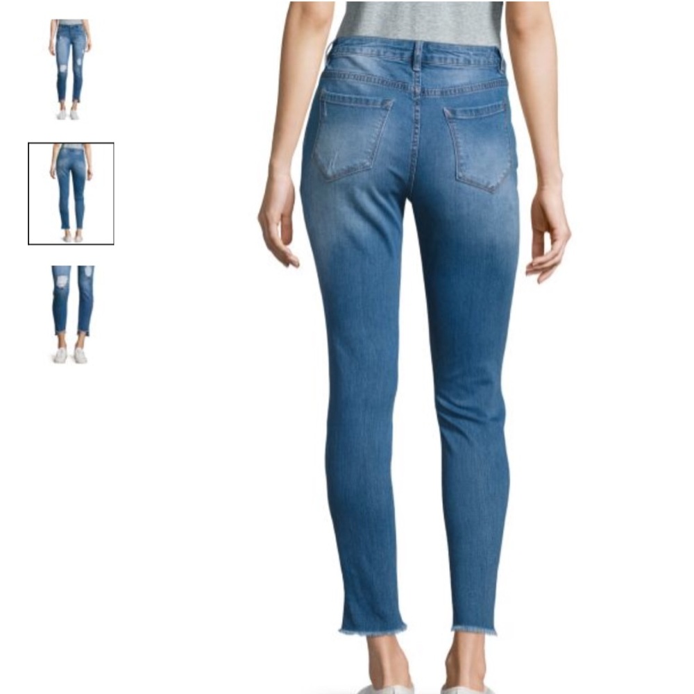 FLASH SALE NWT Kensie Iris Deconstructed Crop Jean - Picture 2 of 8