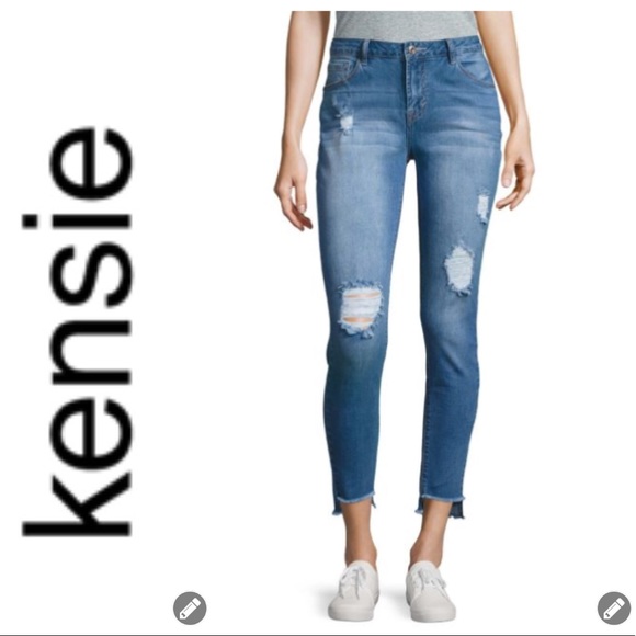 Kensie Denim - FLASH SALE NWT Kensie Iris Deconstructed Crop Jean
