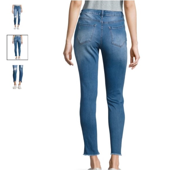 FLASH SALE NWT Kensie Iris Deconstructed Crop Jean - Picture 2 of 8
