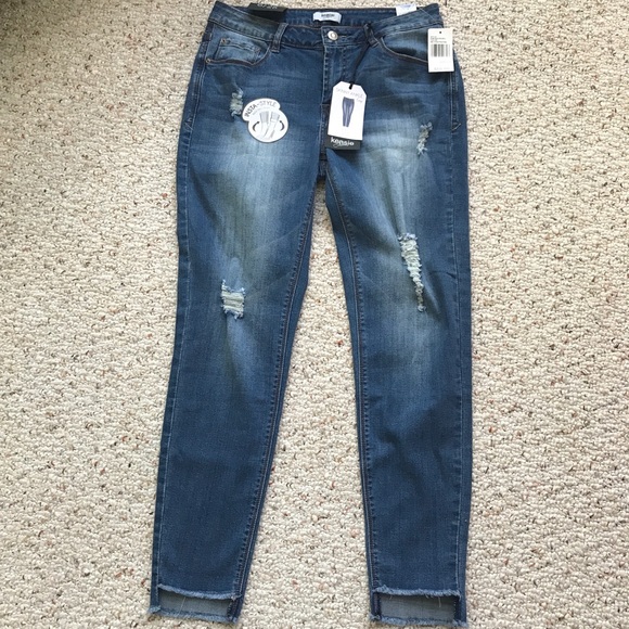 FLASH SALE NWT Kensie Iris Deconstructed Crop Jean - Picture 5 of 8