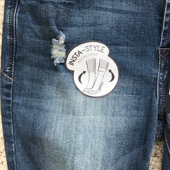 FLASH SALE NWT Kensie Iris Deconstructed Crop Jean - Picture 6 of 8