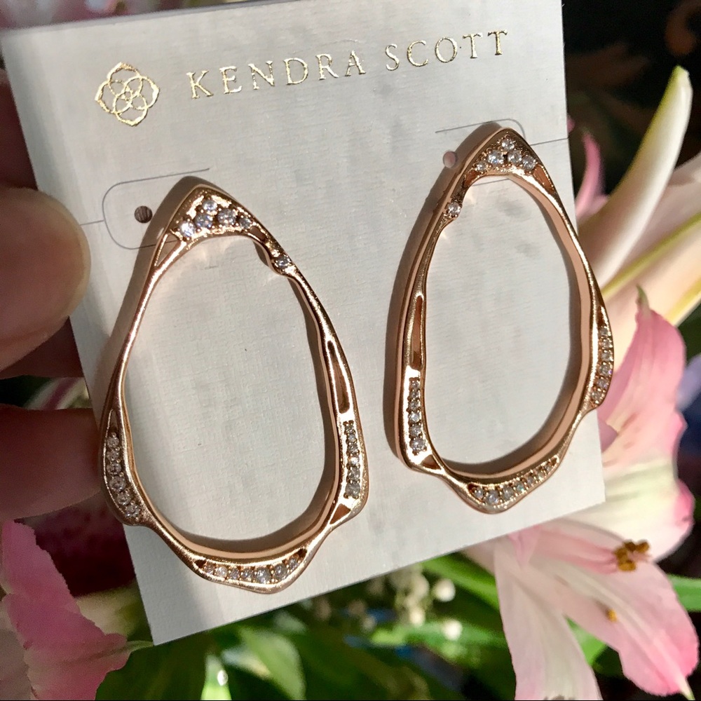 Kendra Scott rose gold hoops