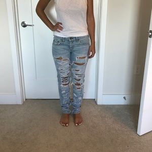 Rag and Bone "Thrasher" distressed denim