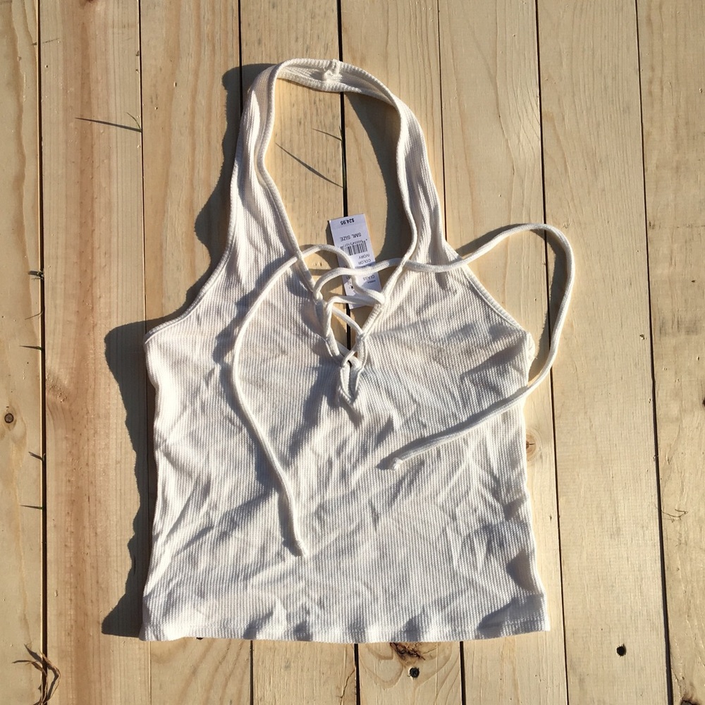 Kendall and Kylie V neck- tie down halter top- NWT