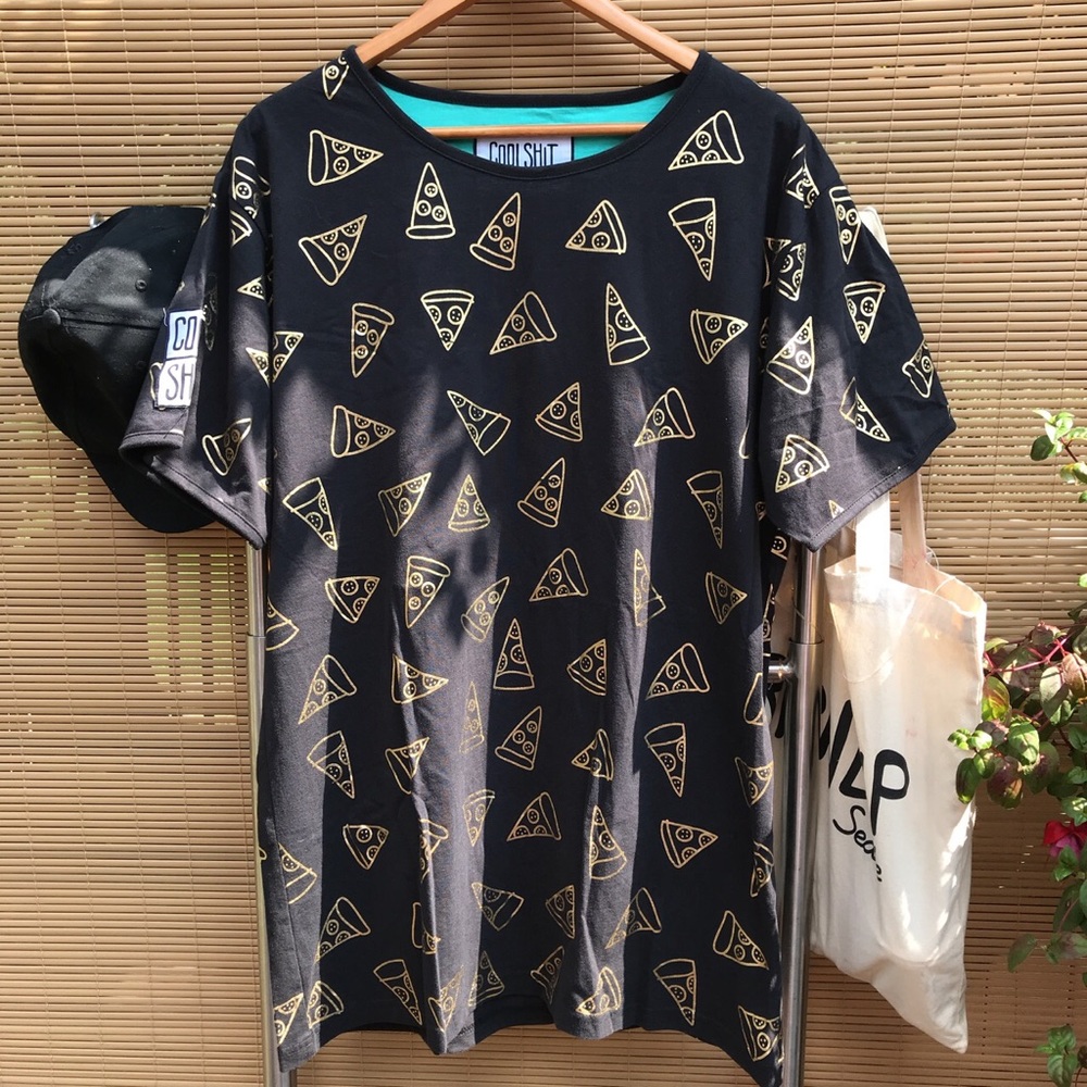 COOL SH!T GOLD FOIL PIZZA OS TEE