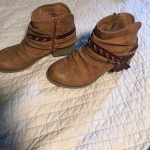 Tan southern style booties