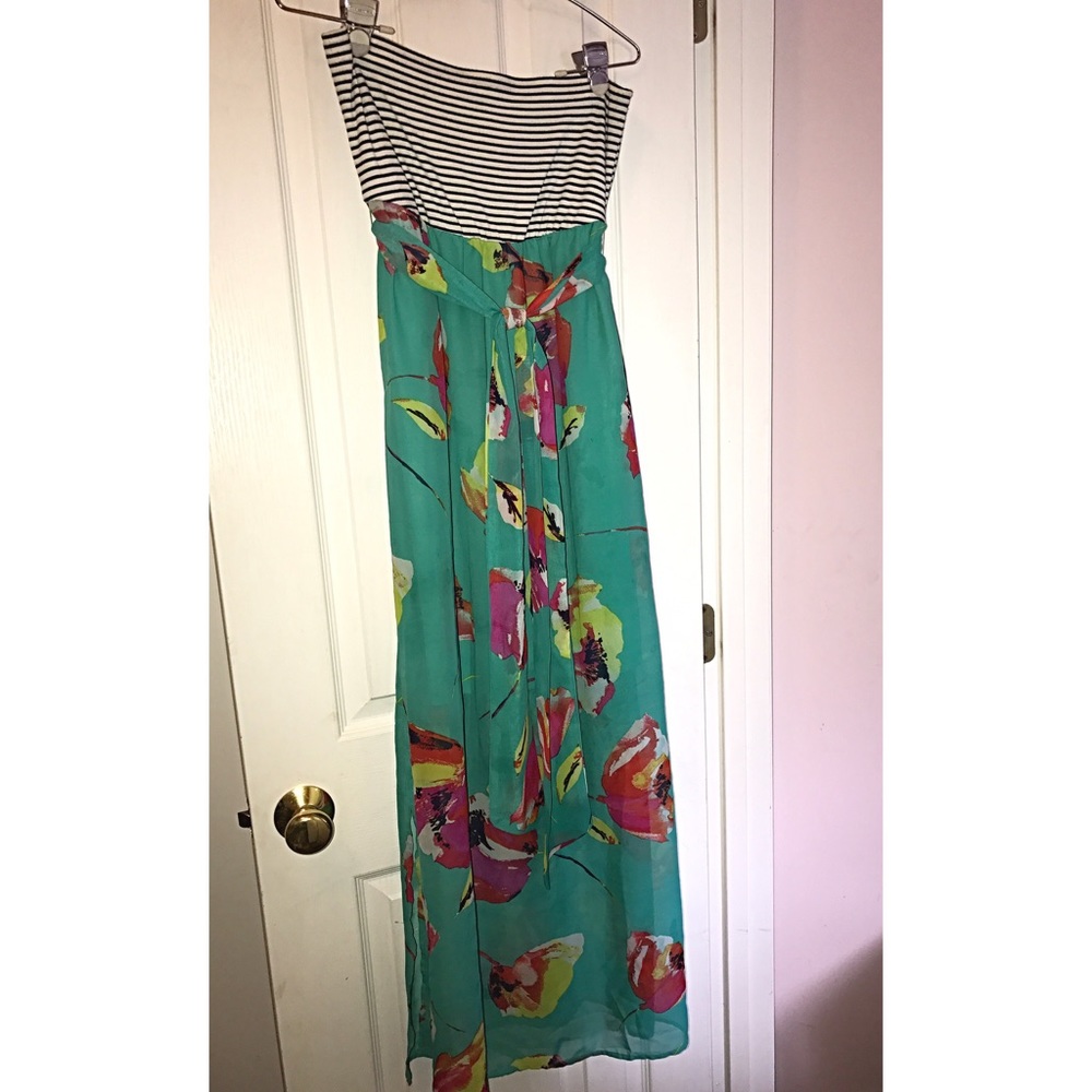 Strapless Maxi Dress with Belt