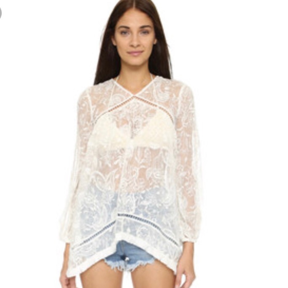 Zimmermann Henna floating fringe blouse AU size 3