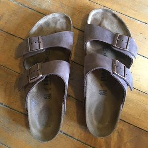 Birkenstock Brown Leather Arizona Sandal - size 41