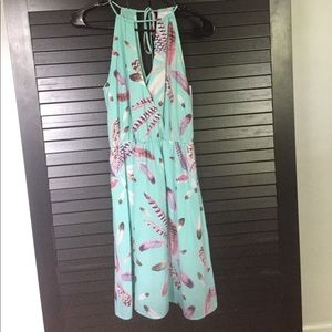 Feather Print Dress