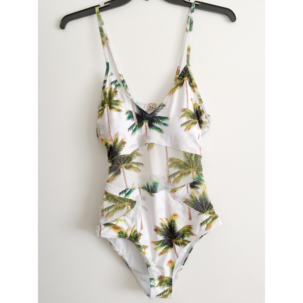 🌴🌞 Palm Tree Mesh One Piece 🌞🌴