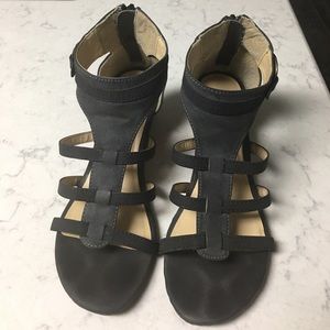 Gray/Slate Roman style Wedge Sandals