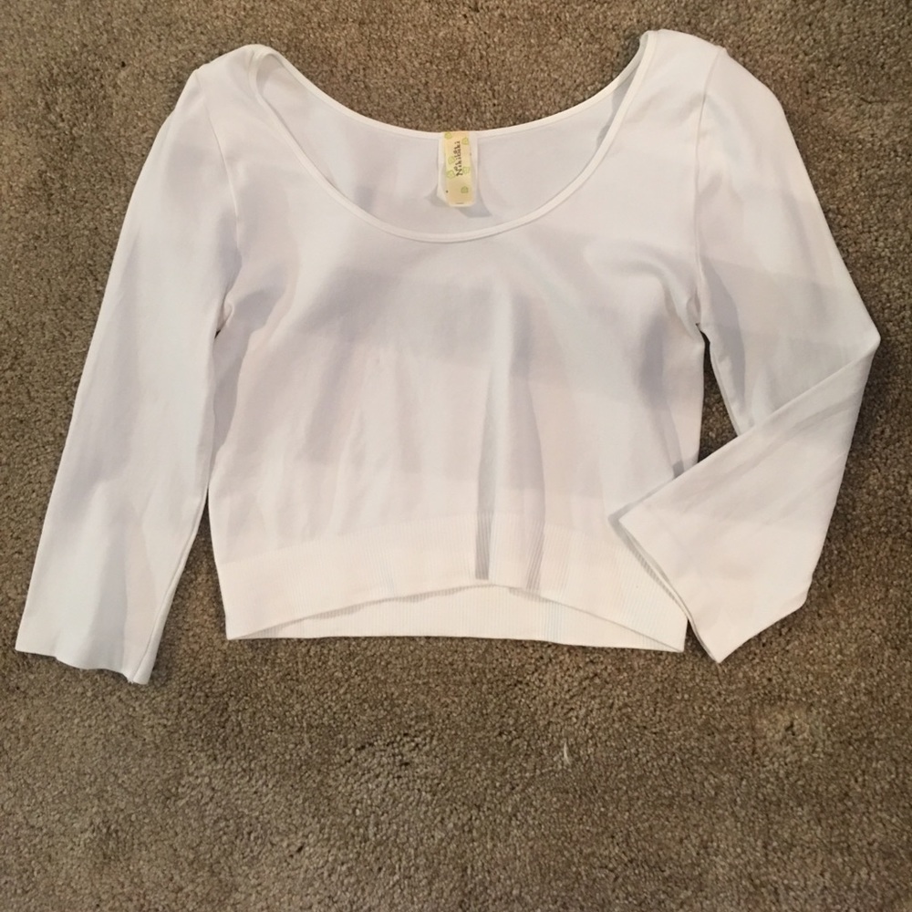 Ladies white crop top