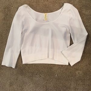Ladies white crop top