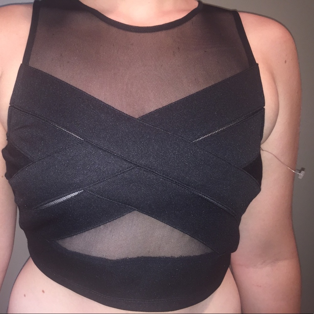 Black crop top