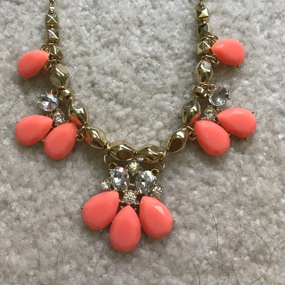 Coral coded gold necklace