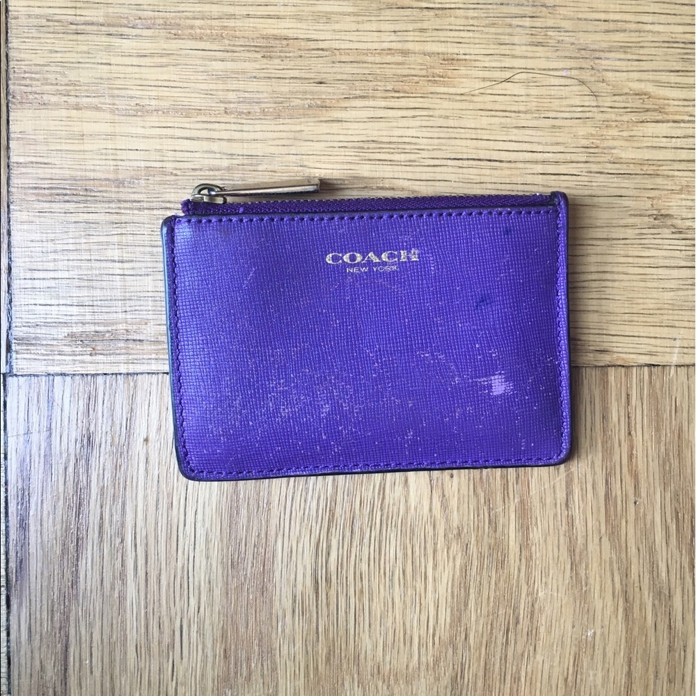 ✅Coach purple card wallet (coin/money pocket)