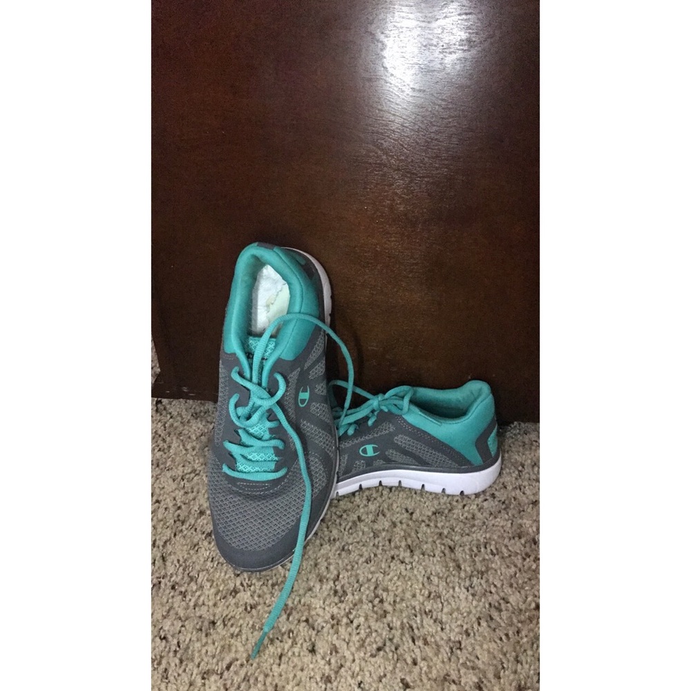 Grey and Blue Champion Shoes