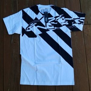 New Men's White T-Shirt Alpinestars Hazard T