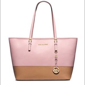 Michael Kors pink & tan purse