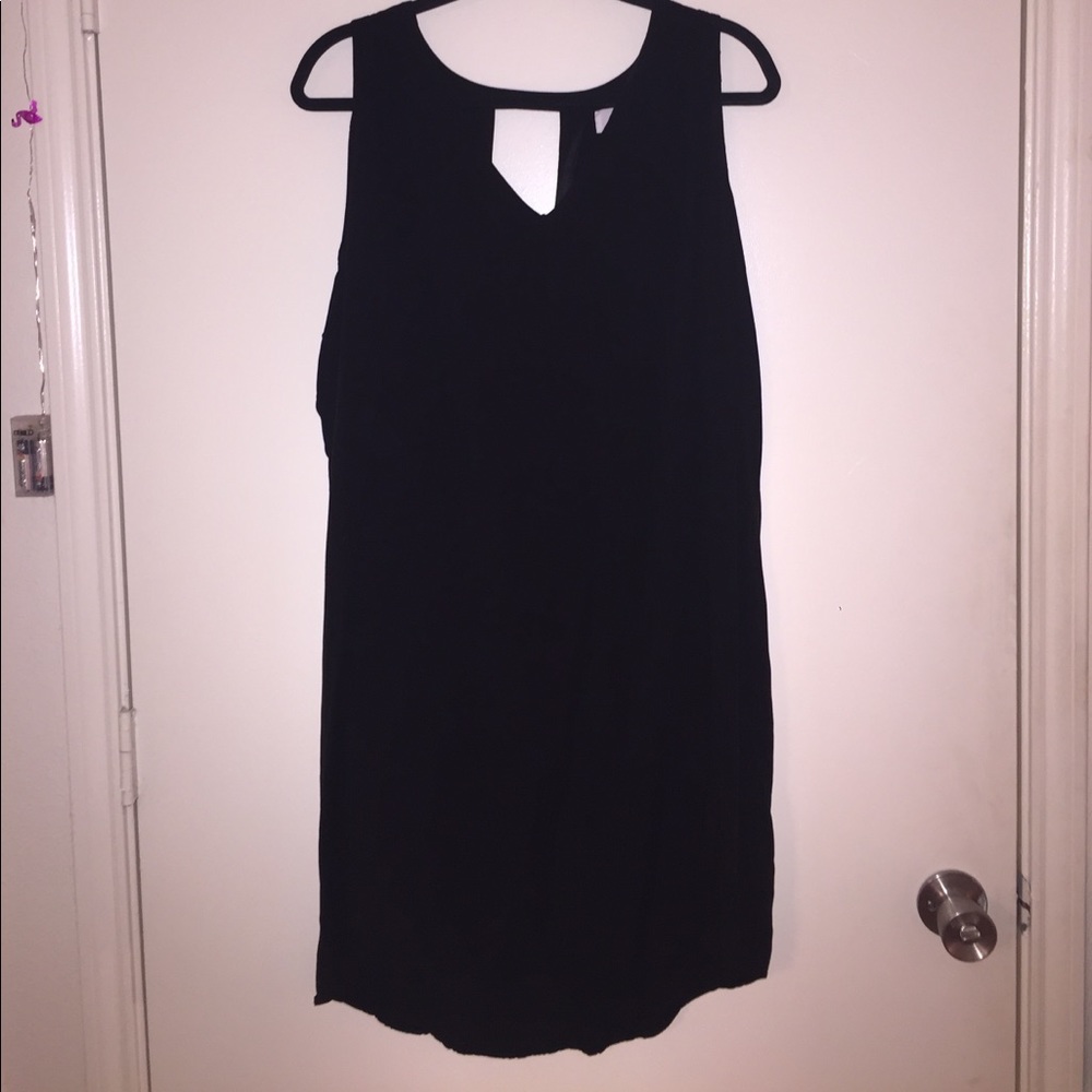 Black midi dress