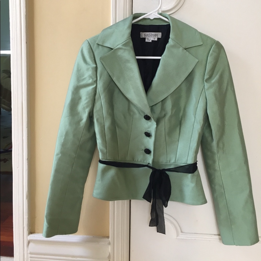 light green Kay Unger blazer