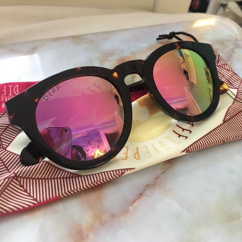 Pink Mirror Sunglasses