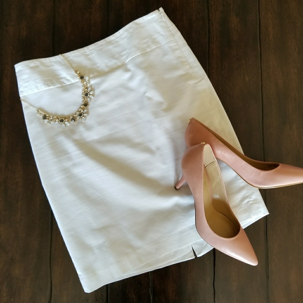 The Limited White Pencil Skirt