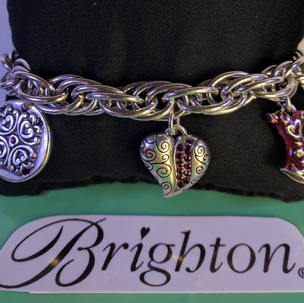 Brighton Red Heart charm bracelet