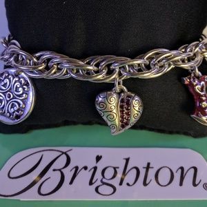 Brighton Red Heart charm bracelet