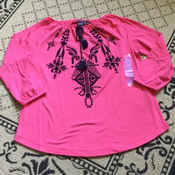 🆕 Rafaella Sweet Boho Peasant Style Top 🦋🌸🌼 - Picture 1 of 3