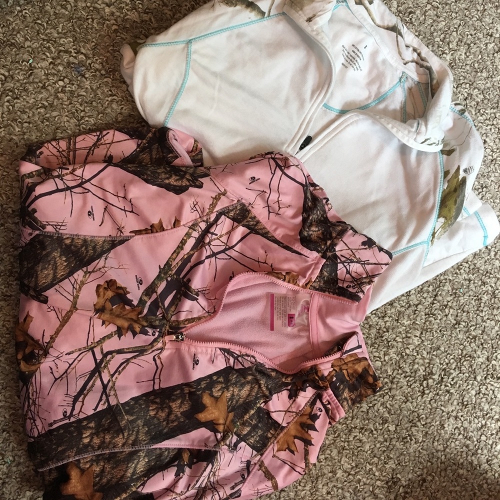 Camo Long Sleeve 3/4 Zip Bundle of 2