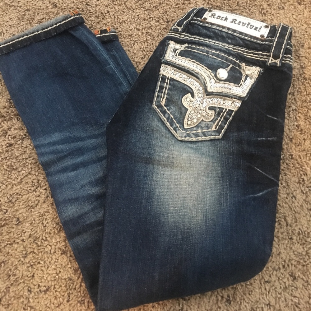 Hardly worn rocks revival jeans capris size 24