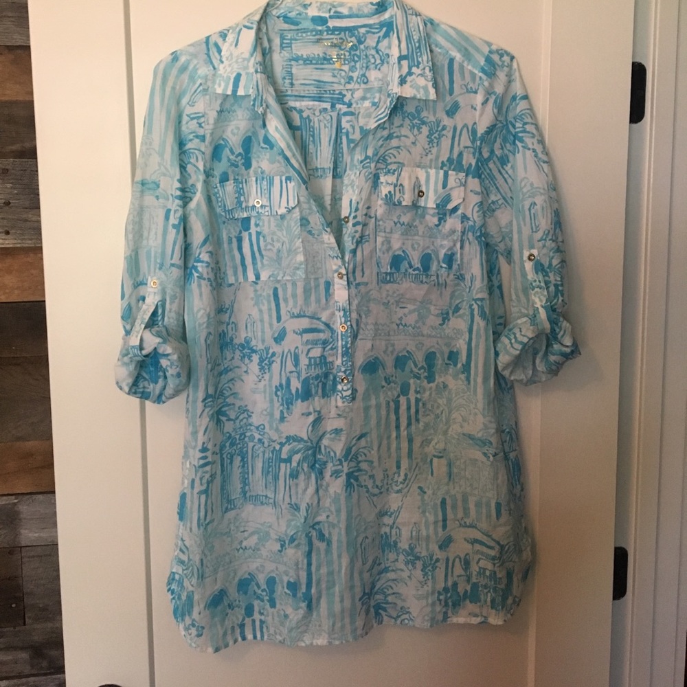 Lilly Pulitzer Light Blue Tunic