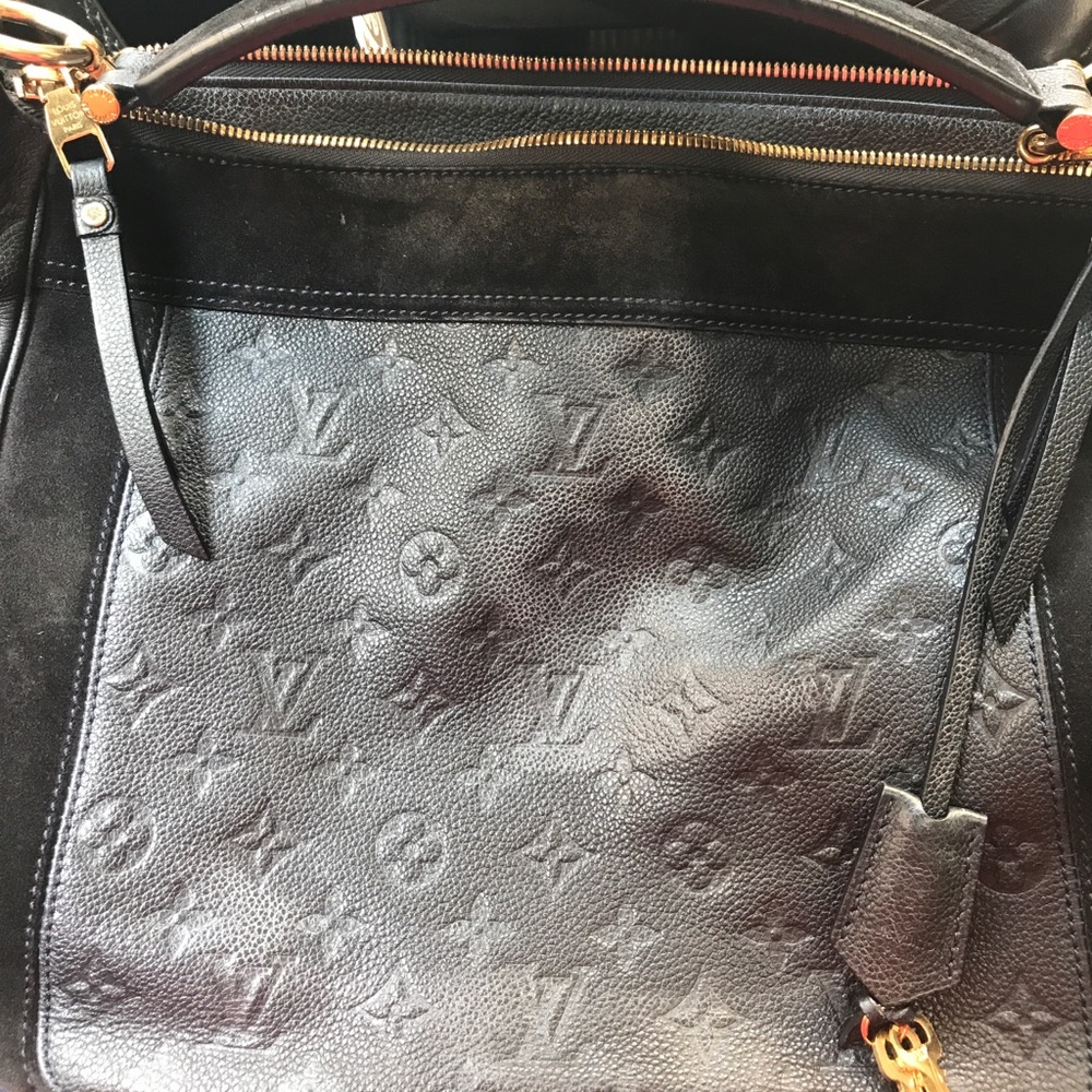 authentic high end navy blue Louis Vuitton bag