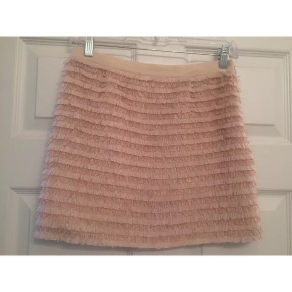 ERIN Fetherston Pink Bronze Fringe Mini skirt, 0 - Picture 5 of 5