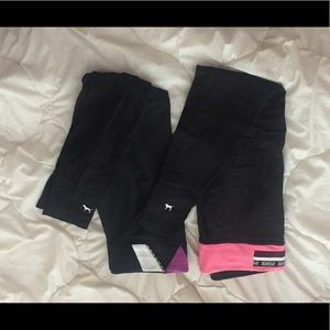 PINK leggings with colored waistband