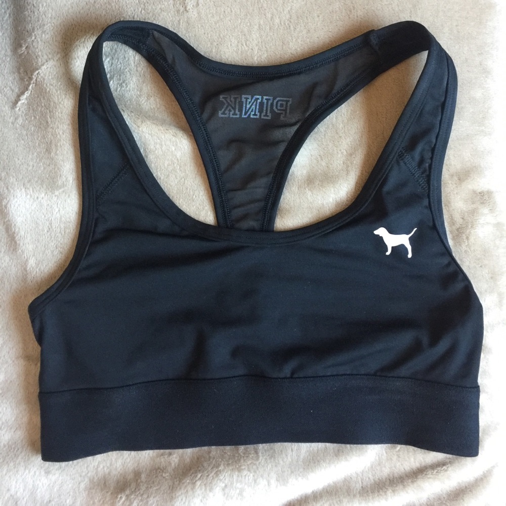 Pink sports bra