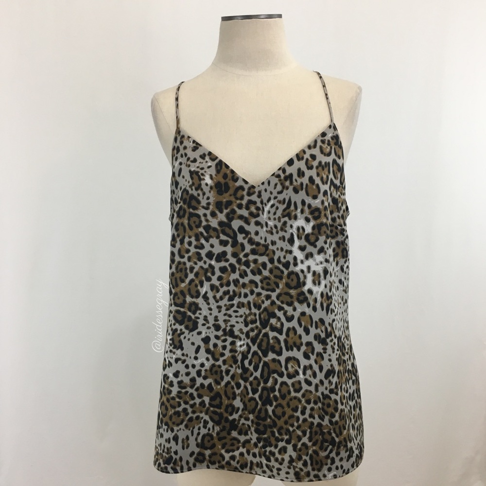 Banana Republic- Grey Leopard Tank SZ M