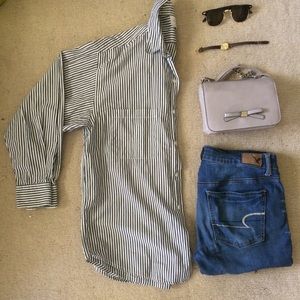 NWOT Van Heusen Oversized Striped Button Down