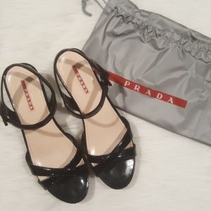 SOLD! Prada wedge sandals